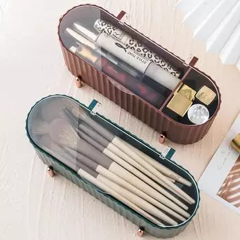 Настольный ящик для хранения косметики, пыленепроницаемый органайзер для макияжа для ватных дисков, тампоны, держатель для яиц, органайзер для ювелирных изделий в ванной комнате M