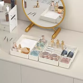 Настольный ящик для хранения косметики, ящик комода, встроенный ящик для средств по уходу за кожей, губная помада, парфюм, перегородка