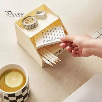 Настольный ящик для хранения, наклонный дизайн, компактный органайзер большой емкости для хранения канцелярских принадлежностей, косметики A