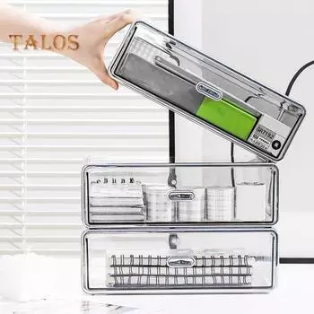 Настольный ящик для хранения, органайзер для рабочего пространства, многоцелевой прозрачный складной ящик для хранения, вместительный ящик для хранения прозрачный