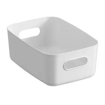 Настольный ящик для хранения пластиковый открытый органайзер с ручкой многофункциональная корзина для косметических игрушек