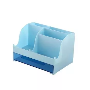 Настольный ящик для хранения ручек, держатель для канцелярских принадлежностей, косметика, помада, органайзер с ящиком, большой емкости, для хранения мусора, офис, дом