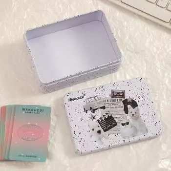 Настольный ящик для хранения ручной работы, материал «сделай сам», ящик для хранения большой емкости, 3-дюймовый железный ящик для хранения фотографий 14*4.5*10cm розовый