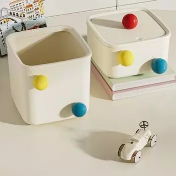 Настольный ящик для хранения с крышкой, большой открывающийся тип пресса, ящик для хранения всякой всячины, общежитие, офис, школа, органайзер для мелких предметов, чехол для хранения заколок D