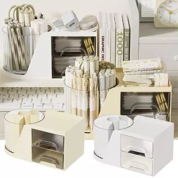 Настольный ящик для хранения, стеллаж для хранения, кисть для макияжа, ведро для хранения