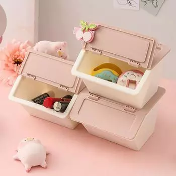 Настольный ящик для хранения вещей можно чистить в 3 цветах, складной, штабелируемый, простой и удобный ящик для хранения разных вещей purple