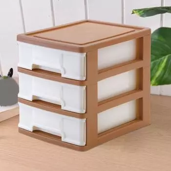 Настольный ящик для хранения вещей, ящик для хранения, большая емкость, 3-слойная конструкция, штабелируемые ящики, органайзер, косметичка темно-синий