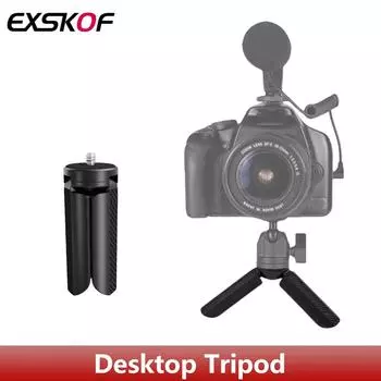 Настольный штатив, портативная настольная подставка, штативы с винтом 1/4 для камеры GoPro Hero, видеорегистратора, панели, кольца, светильника, телефона, подвеса чёрный
