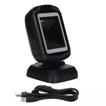Настольный сканер штрих-кода со светодиодной подсветкой красного цвета, быстрый отклик, возможность переключения на несколько языков, 2D-штрихкод