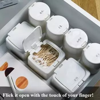 Настольный складной ящик для хранения ватных палочек, органайзер для косметики с крышкой, пыленепроницаемый пластиковый держатель для мелких вещей, косметических инструментов