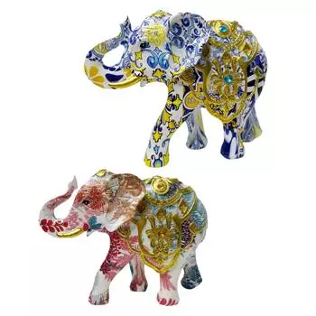 Настольный слон, коллекция украшений, поделки, камин, современная статуя слона красный