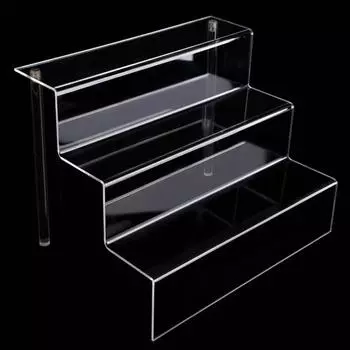 Настольный стеллаж для хранения Прозрачный многослойный органайзер для парфюмерии с большой нагрузкой Съемная подставка Полка для дисплея Полка для пальцев Органайзер для парфюмерии Многоуровневая косметика чистый