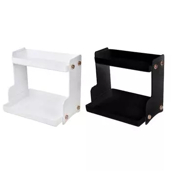 Настольный стеллаж для хранения вещей, двухслойный, железный, большой емкости, органайзер для косметики, полка для спальни, кабинета White