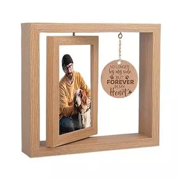 Настольный стол для украшения памяти в деревенском стиле, подарок на память для домашнего животного, кошки, ваза, витрина для собак, котят и домашних животных, памятная подставка для картин, отличные деревянные подарки 23*21*4cm