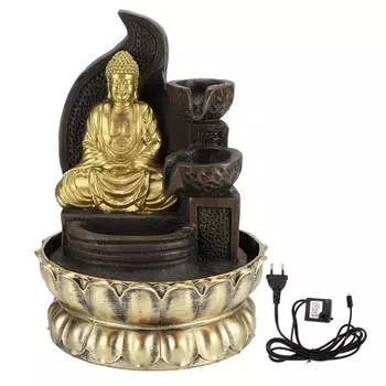 Настольный светодиодный фонтан с водяным насосом для украшения домашней чайной комнаты, тип 16109