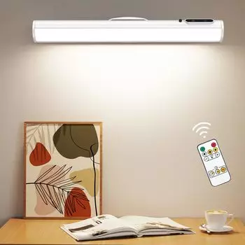 Настольный светодиодный магнитный перезаряжаемый настенный светильник Hapfish 4000 мАч с магнитом и пультом дистанционного управления 3 цветовых температуры и плавная регулировка яркости беспроводной яркий