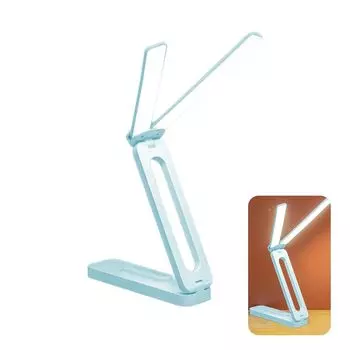 Настольный светодиодный настольный светильник, складной, 4000 мАч, перезаряжаемый, компактный, настольный светильник с двойным источником света, легкий, энергосберегающий, приятный для глаз