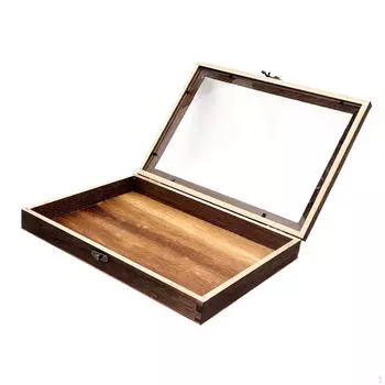 Настольный теневой ящик для хранения ювелирных изделий с деревянной рамкой 31cmx22cmx4CM