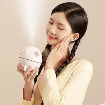 Настольный увлажнитель с красочной светодиодной подсветкой Креативная форма USB Plug-Play Дизайн с большим резервуаром для воды Ультра-тихий небольшой увлажнитель воздуха 1 фиолетовый