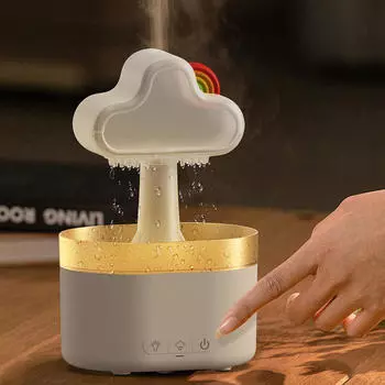 Настольный увлажнитель воздуха Misty Cloud Night Lamp с регулируемой светодиодной подсветкой и USB для спокойного сна белый