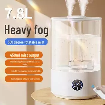 Настольный увлажнитель воздуха с двойным распылением: Ароматерапия с большим количеством пара и очиститель воздуха для увлажнения дома и спальни