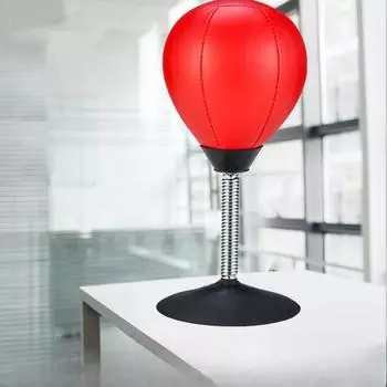 Настольный вентиляционный шар, артефакт для декомпрессии для взрослых, офисный настольный декомпрессионный шар Speedball, небольшой всасывающий боксерский вентиляционный шар. красный
