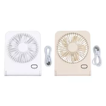 Настольный вентилятор 3 скорости бесшумный портативный перезаряжаемый вентилятор для автомобиля дома кемпинга Light Yellow