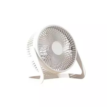Настольный вентилятор, портативный небольшой USB-вентилятор, 6-дюймовый подключаемый беззвучный настольный небольшой электрический вентилятор для офисов, компьютеров, ноутбуков, летний подарок, небесно-голубой, белый One Size белый