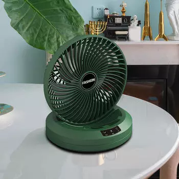 Настольный вентилятор воздушного охлаждения портативный малошумный 4-скоростной настольный настенный для общежития офиса белый