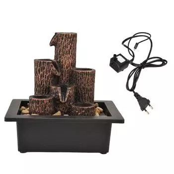 Настольный водный фонтан со светодиодной подсветкой 3-ступенчатый водопад Deadwood Falls Водопад Фонтаны для помещений для офиса