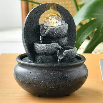 Настольный водный объект со светодиодной подсветкой для домашнего декора Style F