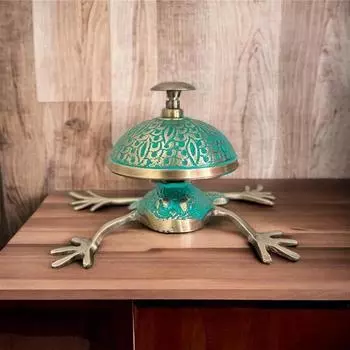 Настольный звонок, Настольный звонок-лягушка с зеленой отделкой, Настольный звонок для офиса, Настольный звонок на стойке регистрации, Рождественский подарок, Декор для дома и офиса