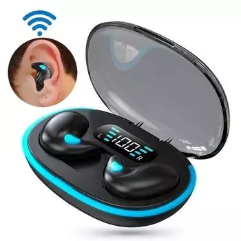 Настоящая беспроводная гарнитура Bluetooth 5.3 с тремя дисплеями, светодиодные цифровые ультратонкие наушники-вкладыши для безболезненного сна, HIFI стереозвук, музыкальные наушники
