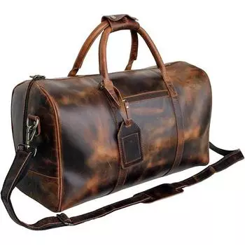 Настоящая кожа буйвола, кожаная сумка для путешествий на выходные, дорожная сумка для багажа, спортивная сумка для путешествий на выходные, ручная кладь, спортивная сумка 20 inch