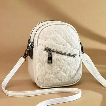 Настоящая роскошная кожаная сумка для девочек, сумка для телефона, сумки на ремне, натуральная кожа, женская, с различными карманами, однотонная сумка через плечо