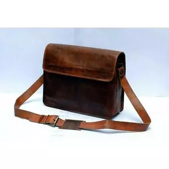 Настоящая женская винтажная сумка через плечо из натуральной кожи ручной работы через плечо 9X11X3 коричневый