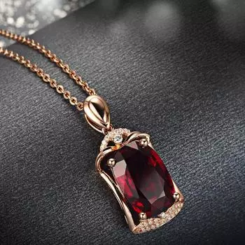 Настоящее 14-каратное розовое золото, кулон Pierscionki Bizuteria, драгоценный камень, натуральный красный рубин, кулон-сокровище, 45 см, ожерелье, ювелирные изделия, 1 см кулон синий