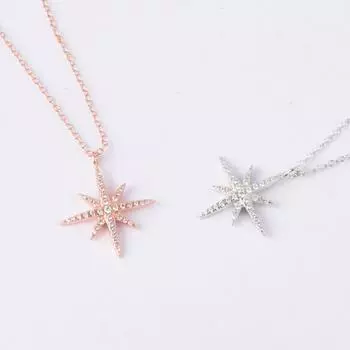 Настоящее 925 пробы серебро Chomel Женские ожерелья и подвески Hexagram для женщин Винтажный серебряный чокер с шармом 50cm розового золота