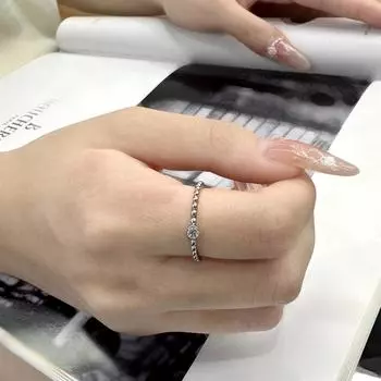 Настоящее 925 стерлингового серебра круглые муассанитовые кольца для пальцев Серебряные свадебные обещания муассанитовые женские кольца 5 белый