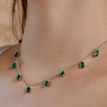 Настоящее ожерелье из серебра S925 пробы с каплями воды, женское блестящее ожерелье с подвеской из циркония, роскошные ювелирные изделия, подарок девушке, женская вечеринка 40-45cm