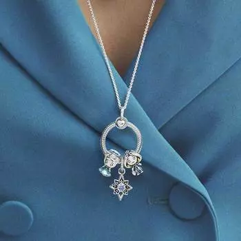 Настоящее ожерелье из стерлингового серебра 925 пробы, подвеска принцессы Punkim Cinder с подвеской в форме буквы О, ожерелье для девушки, подарок, серебро 925 пробы, 60 см