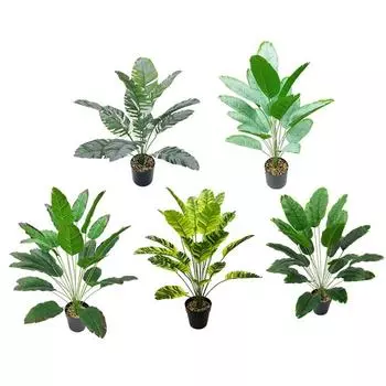 Настоящее прикосновение большая тропическая пальма папоротник растение искусственные пальмовые листья растения домашний декор сада Style 13