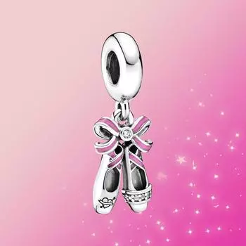 Настоящее серебро 925 пробы, очаровательные туфли принцессы Тинкер Белл, висячие подвески, оригинальные модные женские украшения, браслет, подарок