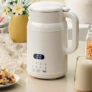 Настоящее соевое молоко готово всего за 29 минут. Соевое молоко MACOLAUDER 24 часа, 1 л, большой суп, каша, джем, 10, электромагнитный индукционный переключатель из нержавеющей стали.