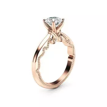 Настоящее ювелирное изделие из розового золота 14 карат с бриллиантом, женское кольцо Bague Homme с драгоценным камнем Anillos Bijoux Femme, ювелирные изделия, Bizuteria, золотые кольца, ювелирные изделия 10 золотой