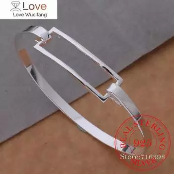 Настоящие 100% серебряные браслеты для женщин и мужчин, серебряные изысканные персонализированные браслеты для свадебной вечеринки Ainaizuaj