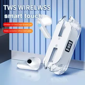 Настоящие бинауральные беспроводные наушники, кристально чистый звук, стабильное соединение, шумоподавление, Bluetooth-совместимые наушники 5,3 чёрный