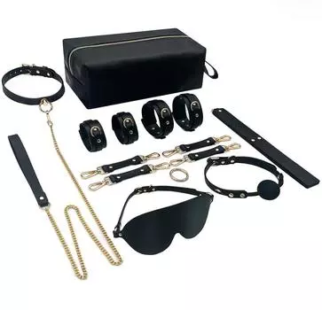 Настоящие кожаные бондаж-принадлежности для пар, эротические прелюдии, товары для девочек, наручники из искусственной кожи, роскошные сексуальные бондаж-ограничители, комплект