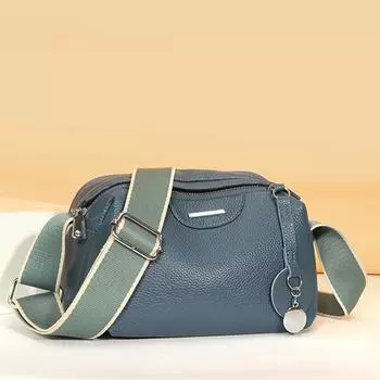 Настоящие кожаные сумки через плечо для женщин, винтажная простая сумка, женские сумки через плечо