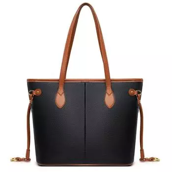 Настоящие кожаные женские сумки через плечо, высококачественная простая сумка-тоут, вместительная сумка для поездок на работу